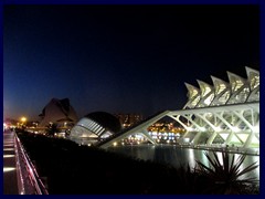 City of Arts and Sciences by night 31 - illuminated buildings after dark.